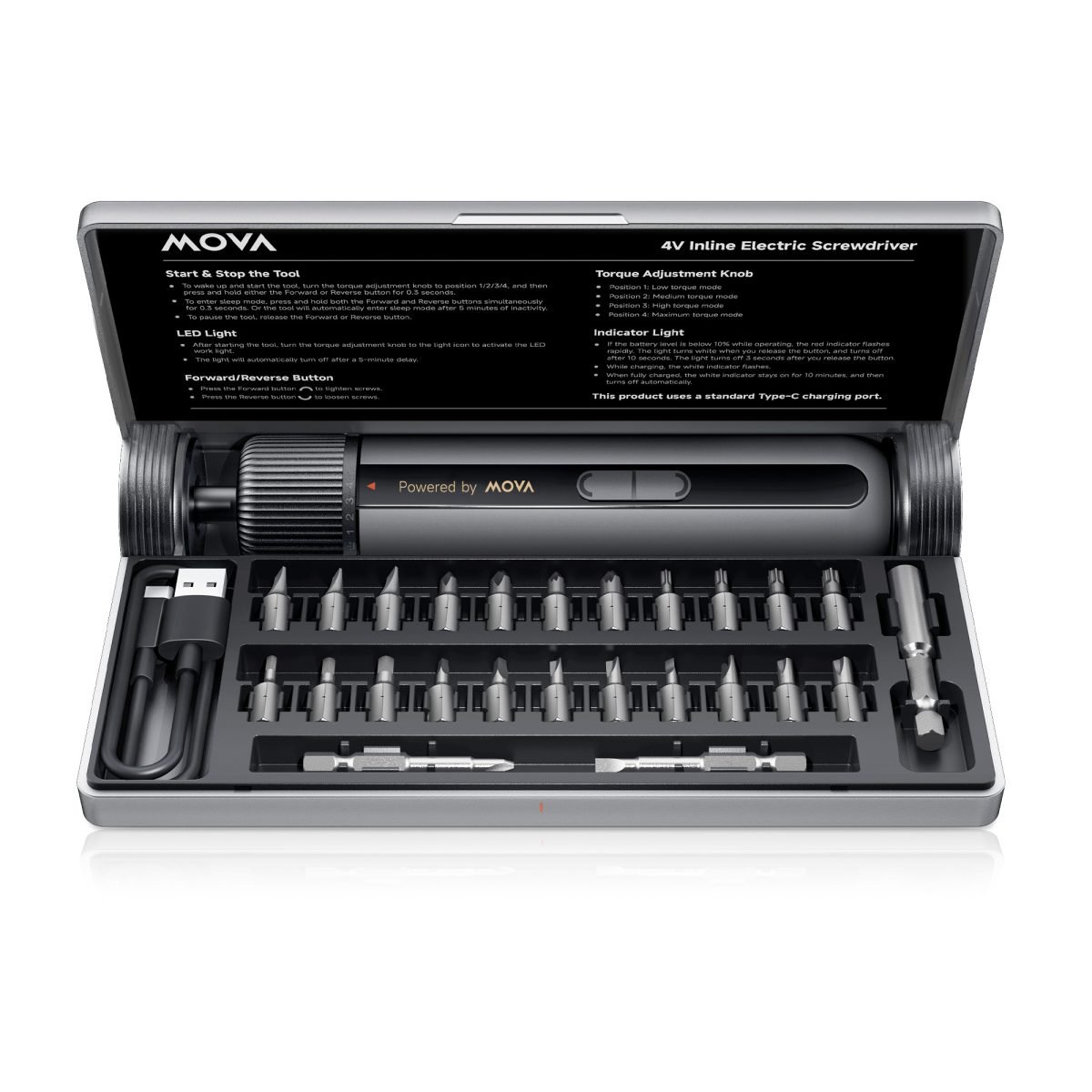 სახრახნისი | Mova 4V Electric Screwdriver Kit (MSD008)