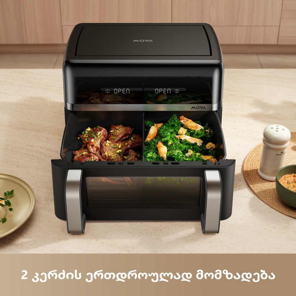 აეროგრილი | Mova Air Fryer FD20 Pro Black 9L (AF-5518ATB)
